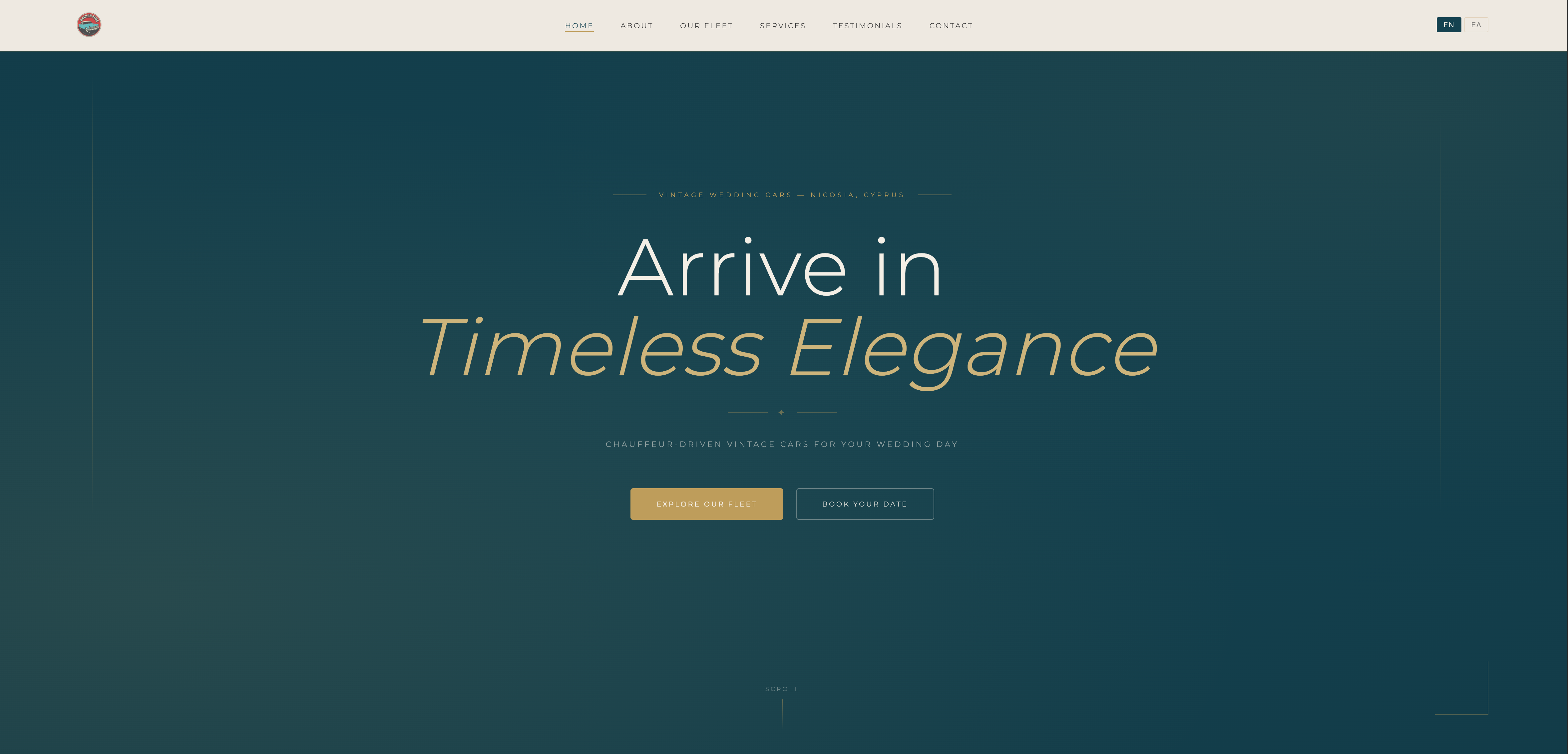 Back in Time Cars website design