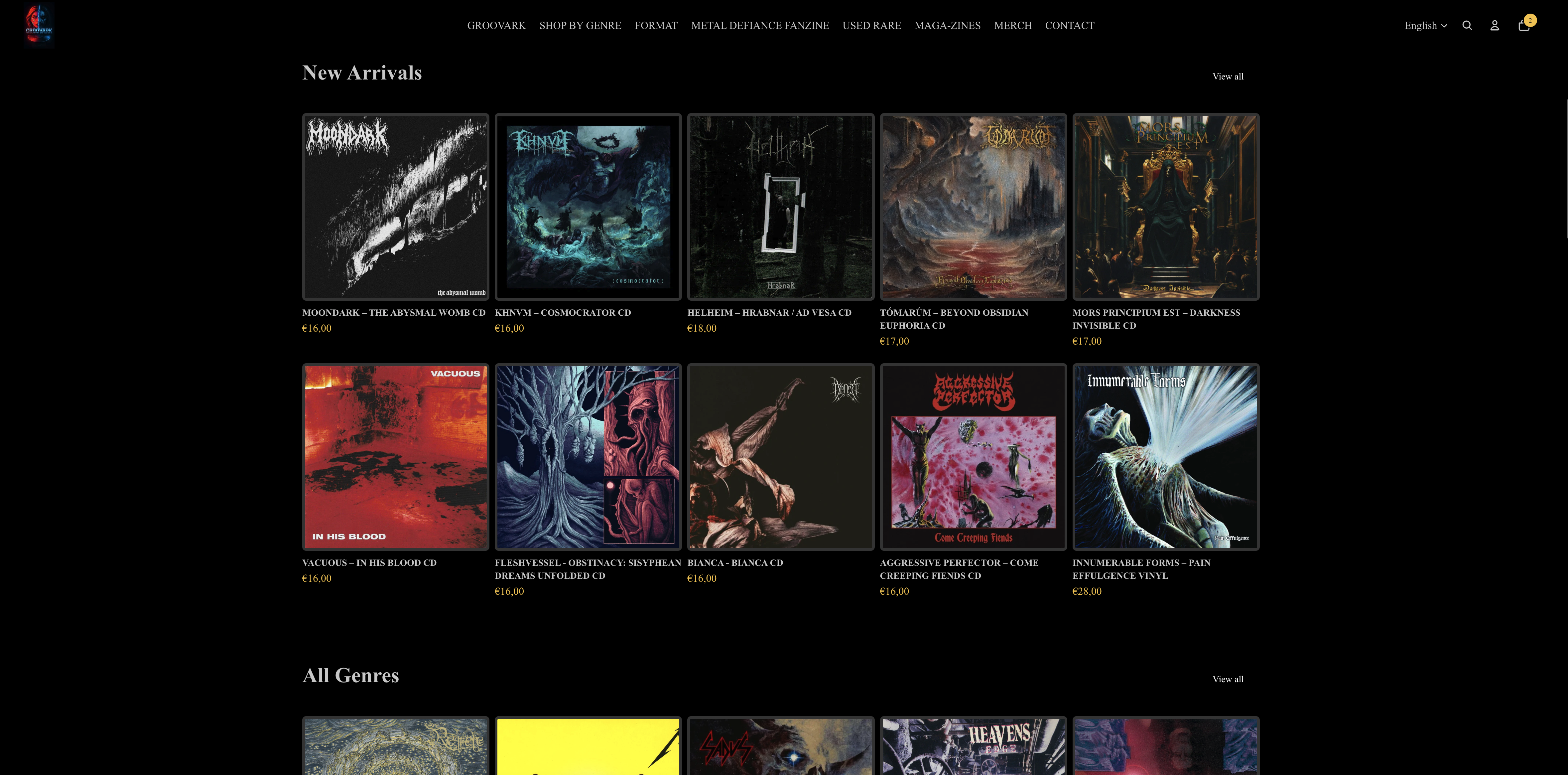 Groovark website design